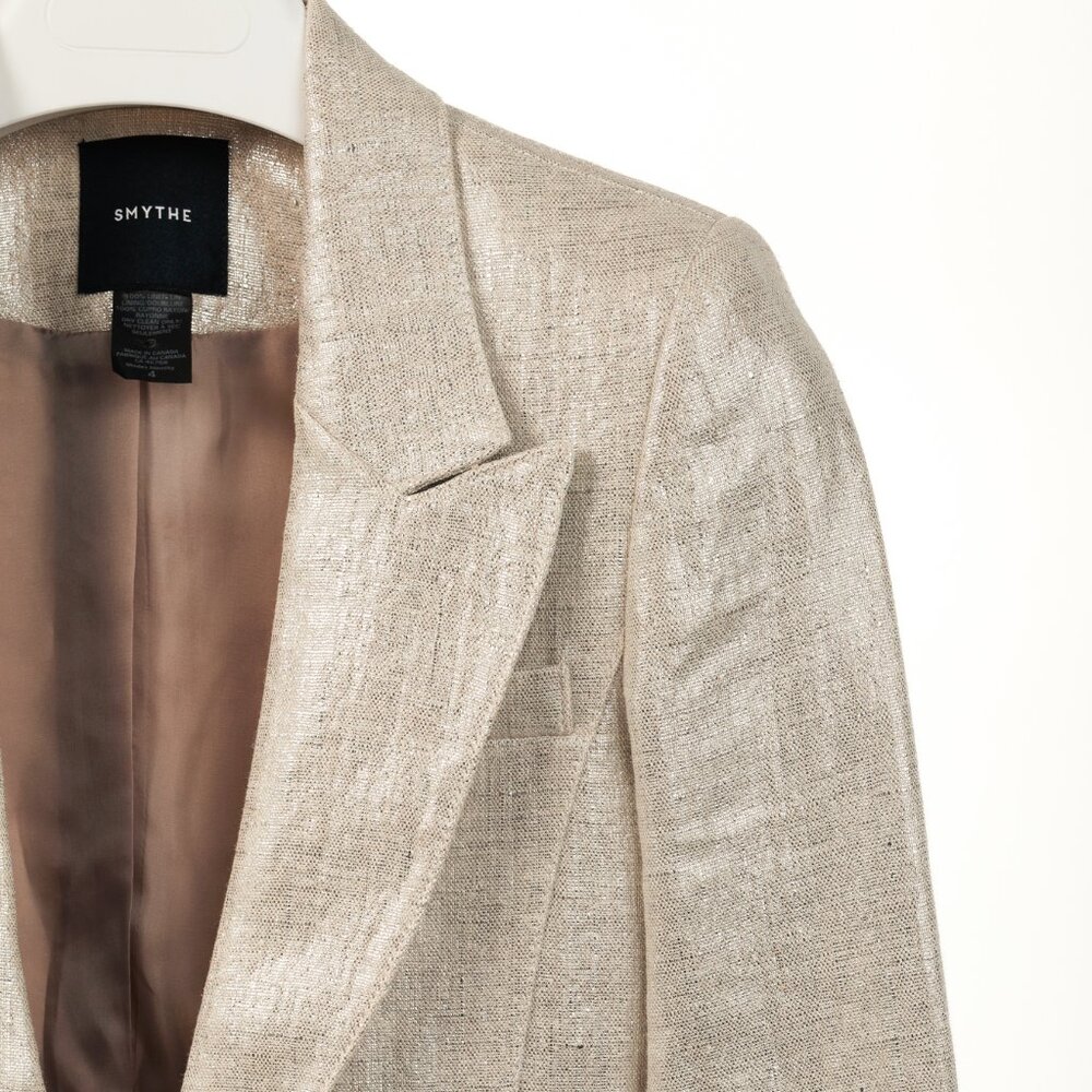 Smythe Spring 2020 Pewter Peaked Lapel Blazer - Picture 5 of 10